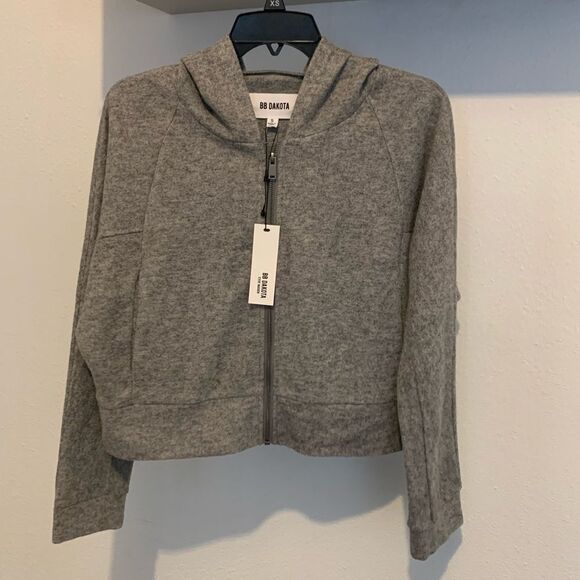BB Dakota Hoodie Mini Sweater in Grey NWT - Picture 2 of 4